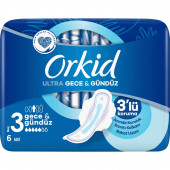 Orkid Ultra Extra Gece 6 Adet Tekli Paket Hijyenik Ped - 2
