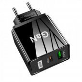 Coofbe 65W GaN QC3.0 PD Hızlı Başlığı 65W GaN Type-C + USB Şarj Adaptörü - 1