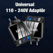 Coofbe 65W GaN QC3.0 PD Hızlı Başlığı 65W GaN Type-C + USB Şarj Adaptörü - 7