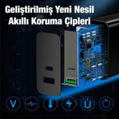 Coofbe 65W GaN QC3.0 PD Hızlı Başlığı 65W GaN Type-C + USB Şarj Adaptörü - 10
