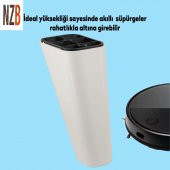 Lüks Mobilya Kanepe Sehpa TV Ünitesi Koltuk Ayağı 14 cm Krem Oval Baza Ayak - 3