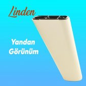 Lüks Mobilya Kanepe Sehpa TV Ünitesi Koltuk Ayağı 14 cm Krem Oval Baza Ayak - 4