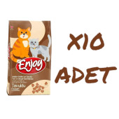 Enjoy Tavuk Etli Yetişkin Kedi Maması 1 Kg 10 Adet - 1