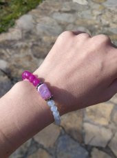 Bileklik Doğal Taş Çakra Elastik Sevgili Çift Bilekliği Unisex Bilezik 13975 thumbnail 2