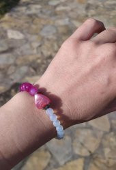 Bileklik Doğal Taş Çakra Elastik Sevgili Çift Bilekliği Unisex Bilezik 13975 thumbnail 4