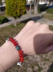 Bileklik Doğal Taş Çakra Elastik Sevgili Çift Bilekliği Unisex Bilezik 13985 - 4