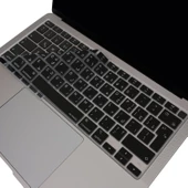 MacBook Air 13 inç klavye koruyucu Arapça baskılı UK Enter uyumlu M1 A2337 A2179 silikon - 1