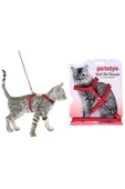Petviya Kedi Göğüs Bel Tasması Kırmızı - 1
