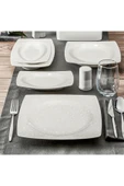 Güral Porselen Carolıne 62 Parça Kare Bone Yemek Takımı - 6109 - 2