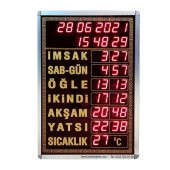 Dijital Cami Saati 40x60 Cm Gold Kumandalı thumbnail 1