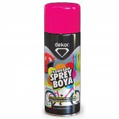 Dekor Akrilik Efektli Sprey Boya Florosan Koyu Kırmızı 400 ML - 4