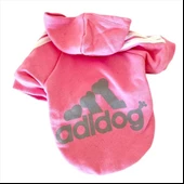 Pembe Adidog Kapşonlu Kedi Sweatshirt Kazak Duo - 4