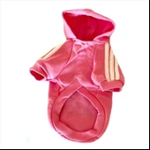 Pembe Adidog Kapşonlu Kedi Sweatshirt Kazak Duo - 5
