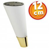 Lüks Mobilya Kanepe Sehpa TV Ünitesi Koltuk Ayağı 12 cm Beyaz Altın Ayak thumbnail 1