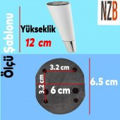 Lüks Mobilya Kanepe Sehpa TV Ünitesi Koltuk Ayağı 12 cm Beyaz Krom Ayak - 2