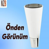 Lüks Mobilya Kanepe Sehpa TV Ünitesi Koltuk Ayağı 12 cm Beyaz Krom Ayak - 5
