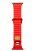 Apple Watch Ultra 49mm Uyumlu KRD-73 Şerit Tasarım Lüx Silikon Kordon - 11