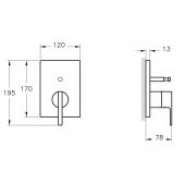 VitrA Suit Ankastre Banyo Bataryas Sıva Üstü Krom A42838 thumbnail 2