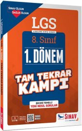8. Sınıf LGS 1. Dönem Çözümlü Tam Tekrar Kampı Sınav Yayınları - 1