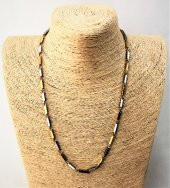316L CERRAHİ ÇELİK GOLD/GÜMÜŞ 55 CM 3MM KALINLIK ÇELİK KOLYE-ÇKOL86 - 2
