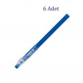 Pilot Frixion Ball Stick Roller Silinebilir Jel Kalem 0.7 mm Mavi F14-L 6 Adet - 1