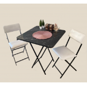 Tubix Masa Sandalye Katlanır Bistro Takımı 60cm Kare - 4