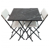 Tubix Masa Sandalye Katlanır Bistro Takımı 60cm Kare - 5