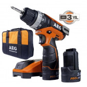 Aeg BS 12 C2 LI Çift Akülü Matkap Lithium ion 12 V 2.0 Ah - 1