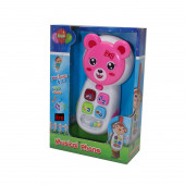 Cep Telefon Sevimli Telefon Işıklı Sesli Pembe - 2