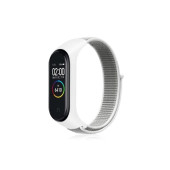 Xiaomi Mi Band 6 Mi Band 5 Akıllı Bileklik Uyumlu Hasır Kumaş Cırtlı Kordon Kayış - 3