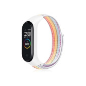 Xiaomi Mi Band 6 Mi Band 5 Akıllı Bileklik Uyumlu Hasır Kumaş Cırtlı Kordon Kayış - 4