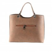 3 Boyutlu Acık Kahverengi Bayan Askılı El ve Omuz Çantası - 3