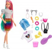 Barbie Leopar Desenli Saçlar Bebeği - 1