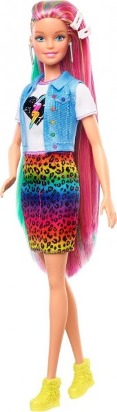 Barbie Leopar Desenli Saçlar Bebeği - 4