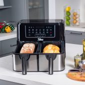 Fabcio Duo V2 Dokunmatik Ekran 9LT Çift Hazneli Airfryer Yağsız Fritöz thumbnail 3