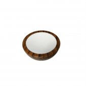 Plastik Oval Mobilya Kulp Tek Vidalı Düğme Beyaz - Ceviz - 3