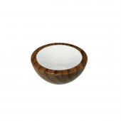 Plastik Oval Mobilya Kulp Tek Vidalı Düğme Beyaz - Ceviz - 1