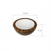 Plastik Oval Mobilya Kulp Tek Vidalı Düğme Beyaz - Ceviz - 2