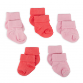 Novibaby 5li Bambu Yenidoğan Bebek Çorap I Rose I 0-6 ay - 2