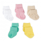 Novibaby 5li Bambu Yenidoğan Bebek Çorap I Flower I 0-6 ay - 2