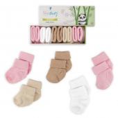 Novibaby 5li Bambu Yenidoğan Bebek Çorap I Sweet I 0-6 ay - 1