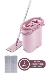 Flora 3 Bölmeli Trio Tablet Mop Temizlik Seti ve 2 Adet Yedek Mikrofiber Mop Bezi - 1