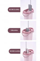 Flora 3 Bölmeli Trio Tablet Mop Temizlik Seti ve 2 Adet Yedek Mikrofiber Mop Bezi - 2
