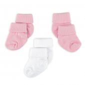 Novibaby 3lü Bambu Yenidoğan Bebek Çorap I Pinky I 0-6 ay - 2