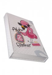 Hatıra Defteri Kilitli Kız Modeli Günlük Defteri Flamingo Hediye Kutulu 100 Yaprak Çizgili 1 Adet - 1