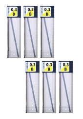 0.3 Kalem Ucu 60 mm 6 Paket 0,3 Min Kalem Uç Teknik Kalem Yedeği Mono Tombow 60 mm 6 Paket - 2