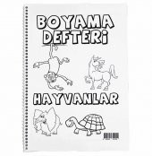 Hayvanlar Temalı Eğlenceli Boyama Kitabı, Resim Defteri - 1