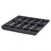 Bölmeli Çekmece Düzenleyici MeridyenDukkan Gri Renk 60 cm, Ayarlanabilir Kaşıklık-Çekmece Düzenleyici - 1