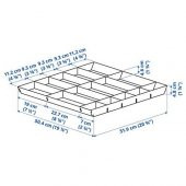 Bölmeli Çekmece Düzenleyici MeridyenDukkan Gri Renk 60 cm, Ayarlanabilir Kaşıklık-Çekmece Düzenleyici - 5