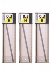 0.3 Kalem Ucu H 60 mm 3 Paket 0,3 Min Kalem Uç Teknik Kalem Yedeği Mono Tombow H 60 mm 3 Paket - 3